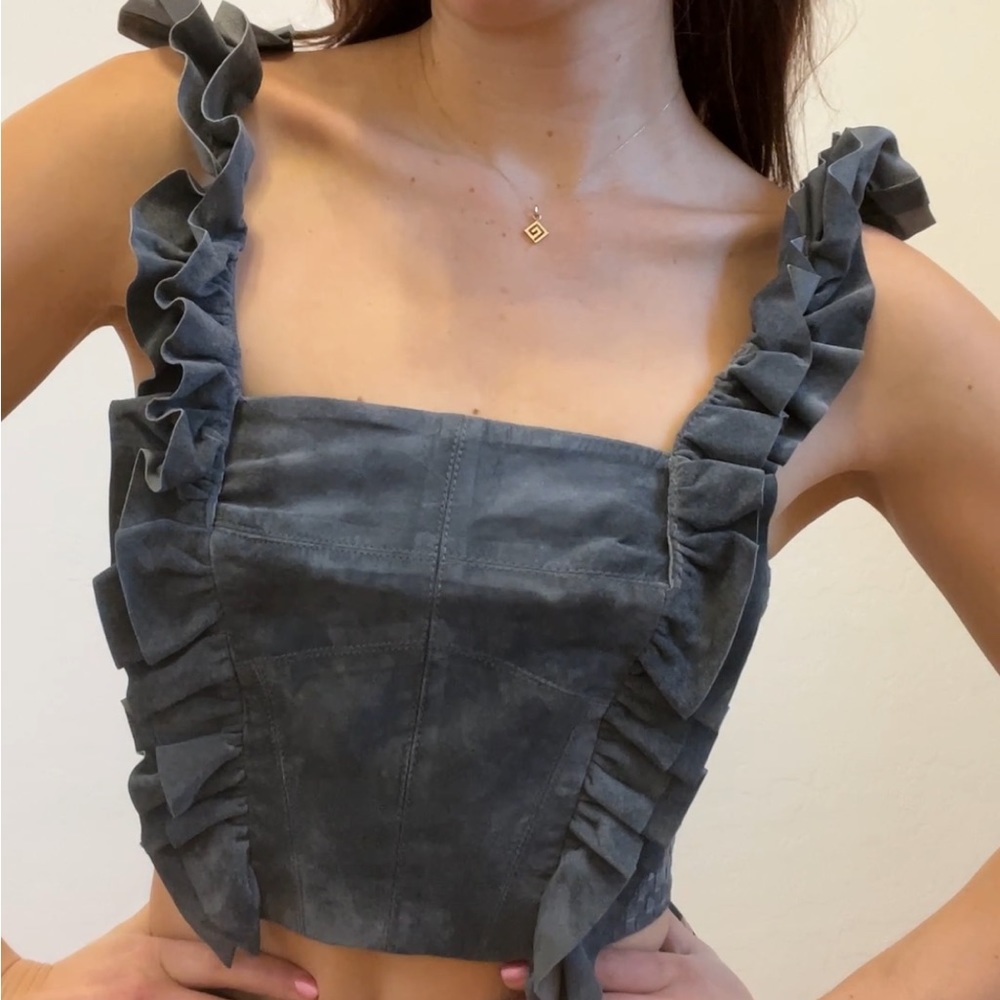 Beautiful suede INTERMIX top